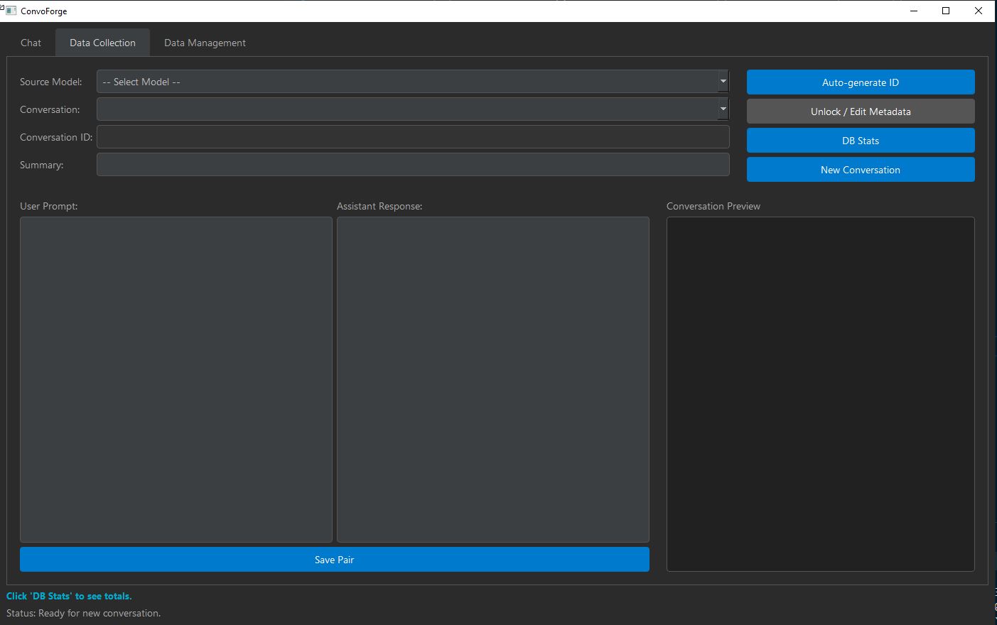 ConvoForge Application Screenshot